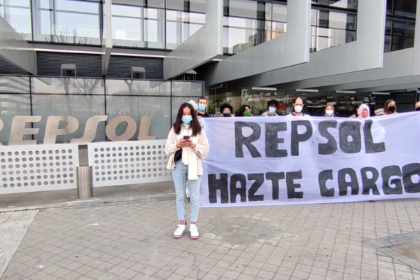 Movilizaciones 4 de febrero contra el derrame petrolero de Repsol en Lima, Perú